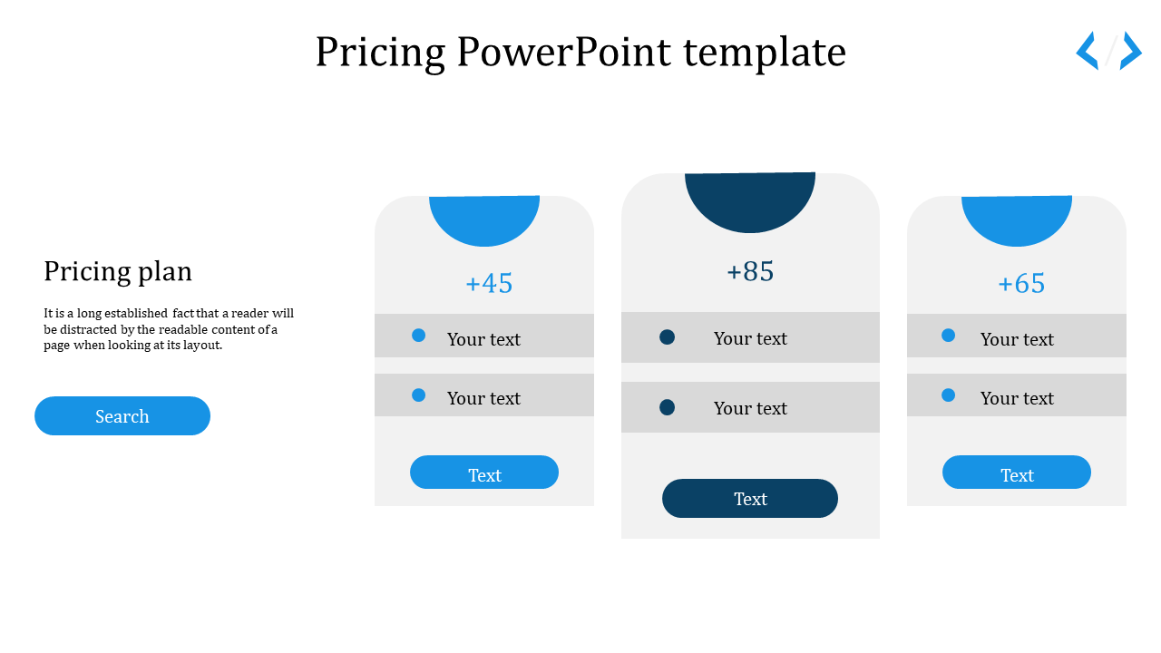 pricing powerpoint template